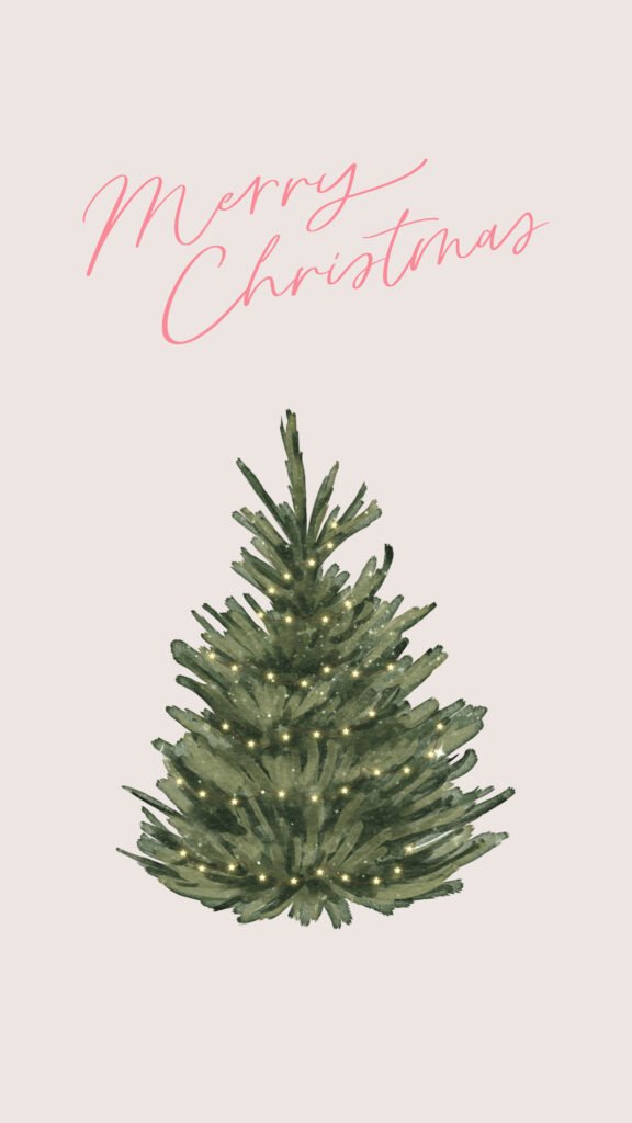 Blush Merry Christmas Tree