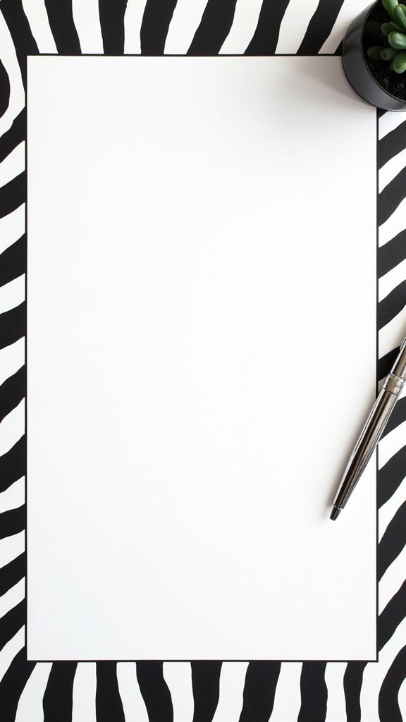 Bold Black and White Stripes