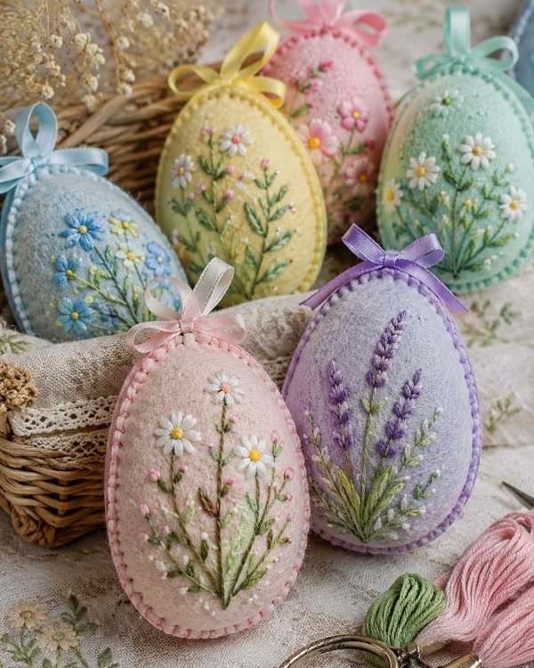 Sweet Felt Floral Ornaments