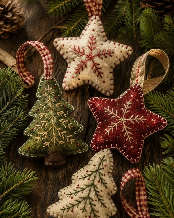 Sweet Felt Ornament Charms