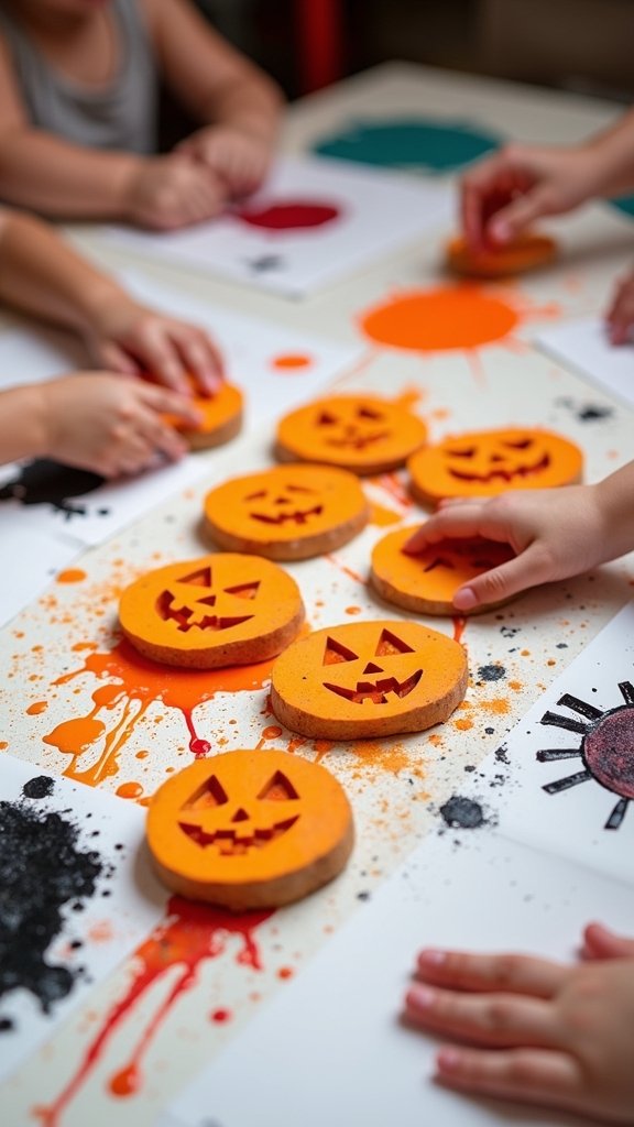 Jack-o-Lantern Potato Stamps