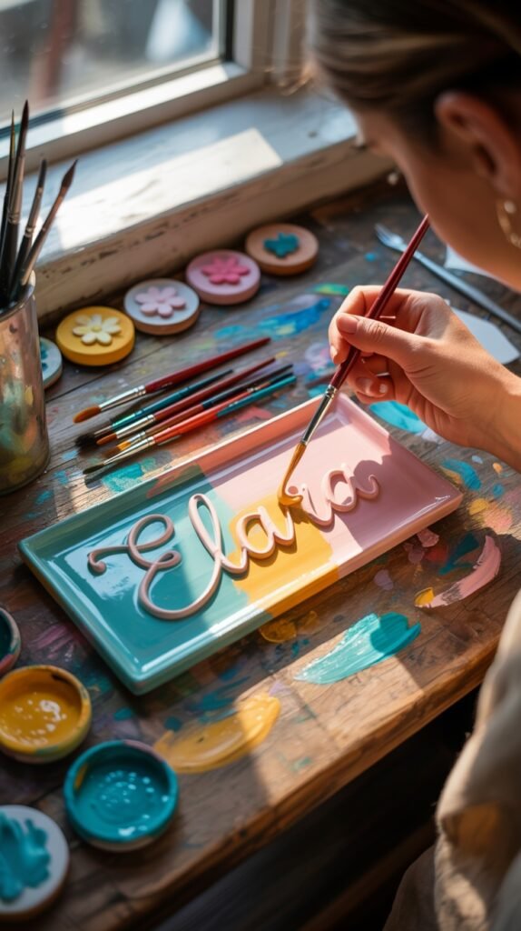 Step 4. Paint Your Name Plate
