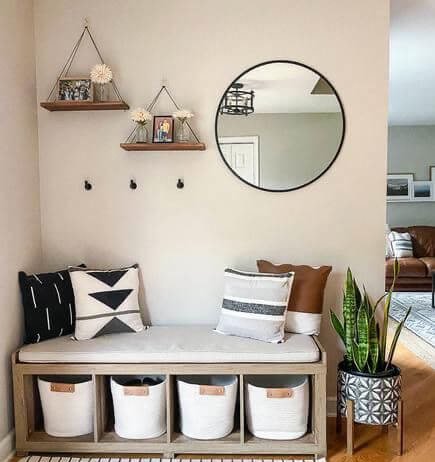 Small Entryway Bench in an Awkward Nook