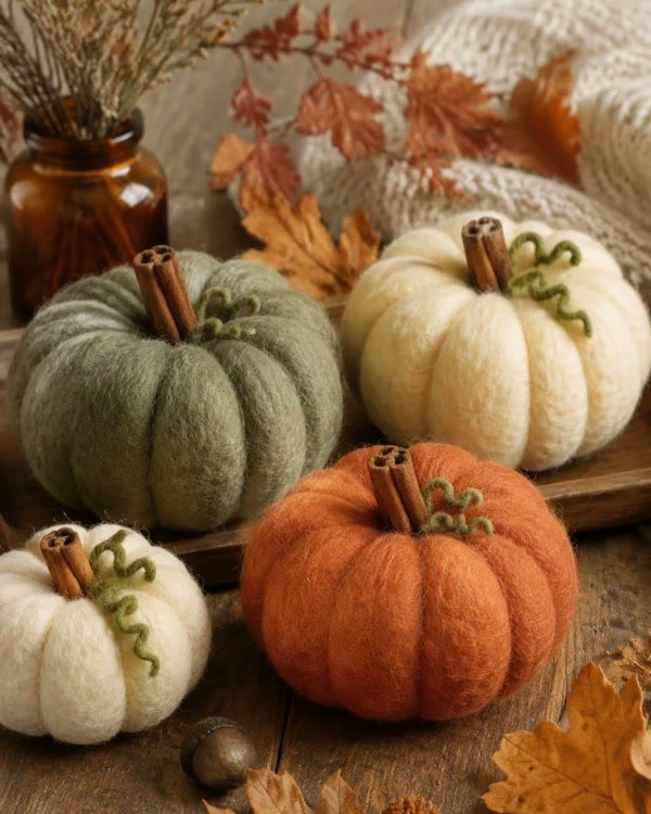 Cozy Felt Pumpkins
