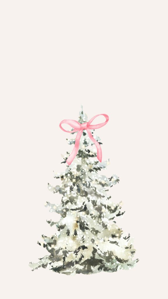 Snow-Dusted Pine Tree