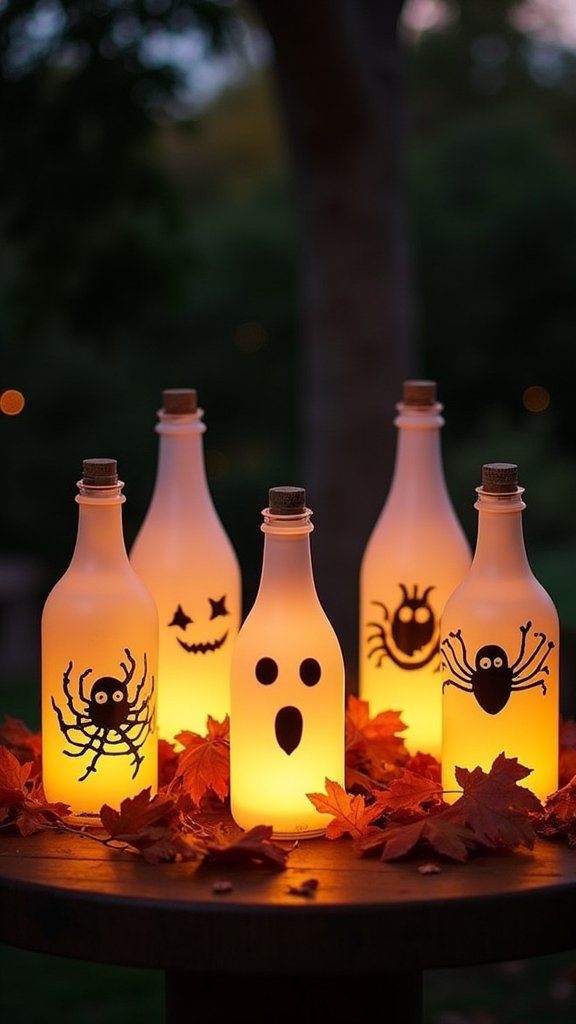 Halloween Bottle and Milk Jug Lanterns