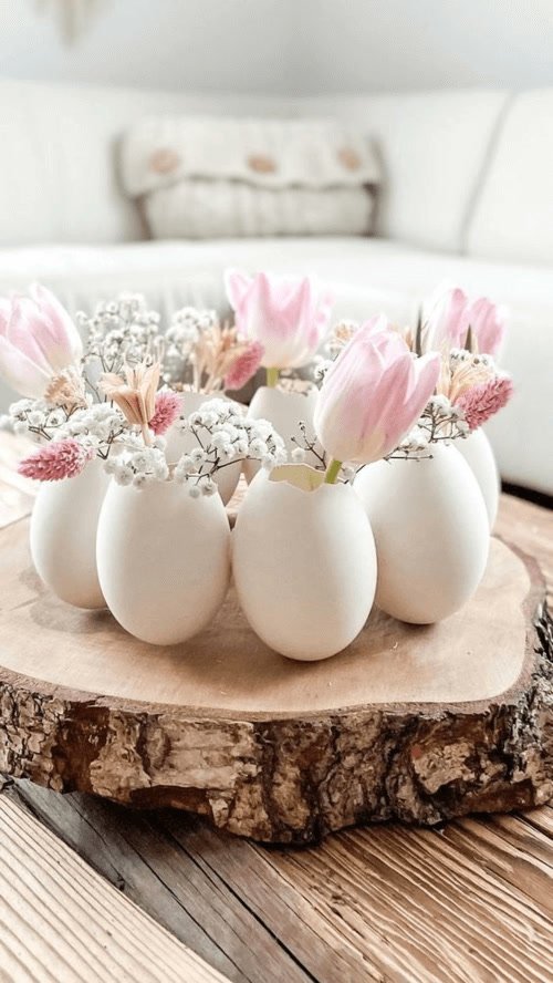 Eggshell plant holder