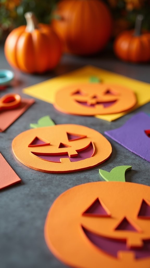 Foam Jack-o-Lantern Face Magnets