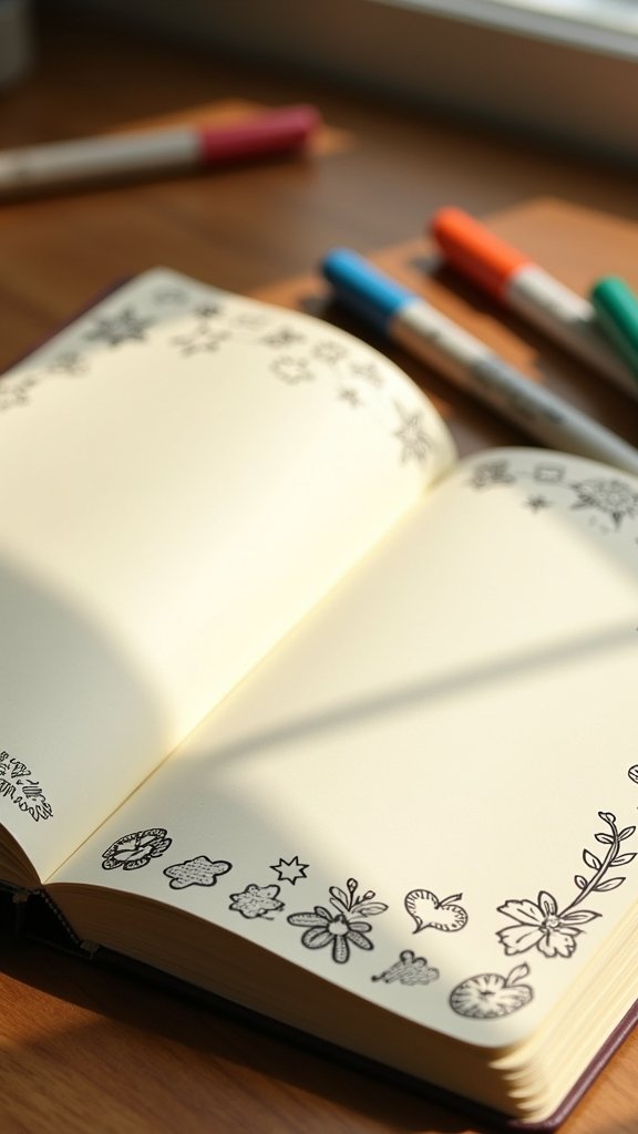 Cute Doodle Icon Borders