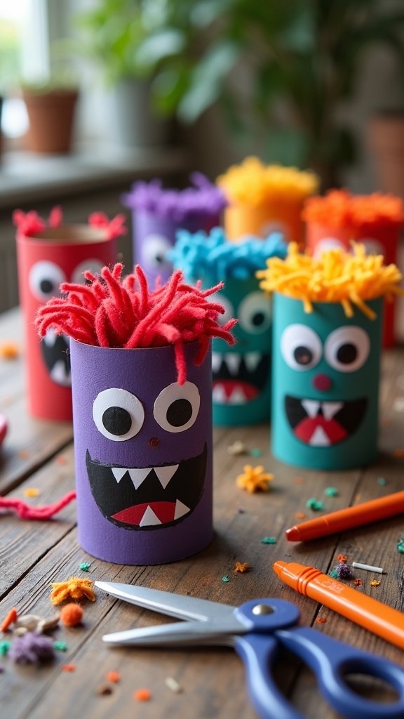 Toilet Roll Monster Puppets