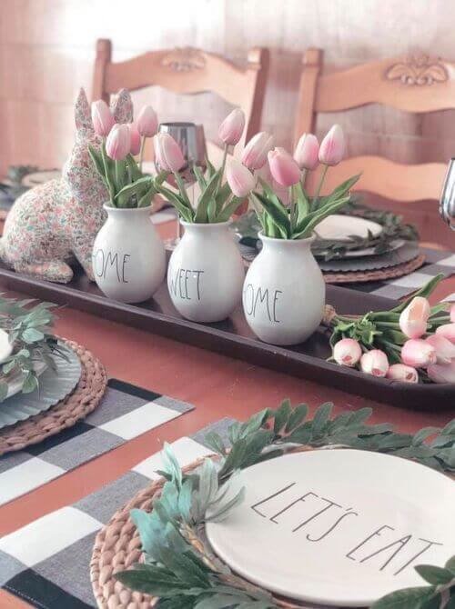 Home sweet home ceramic pots and custom plates