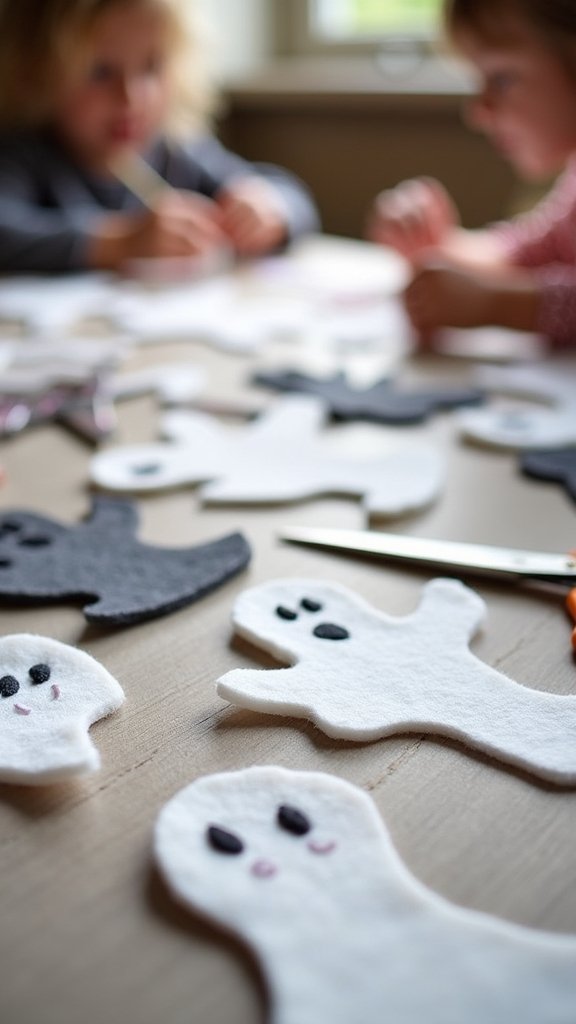 Ghost Finger Puppets From Felt