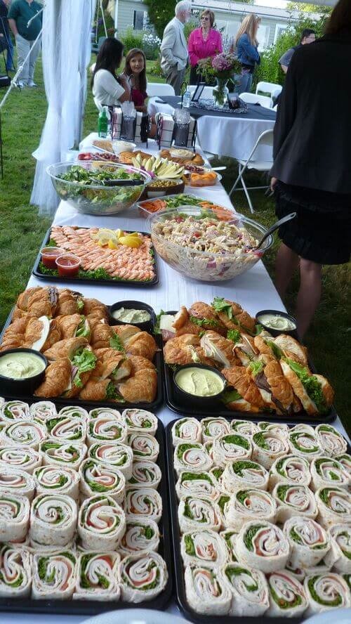 Finger food and salad bar