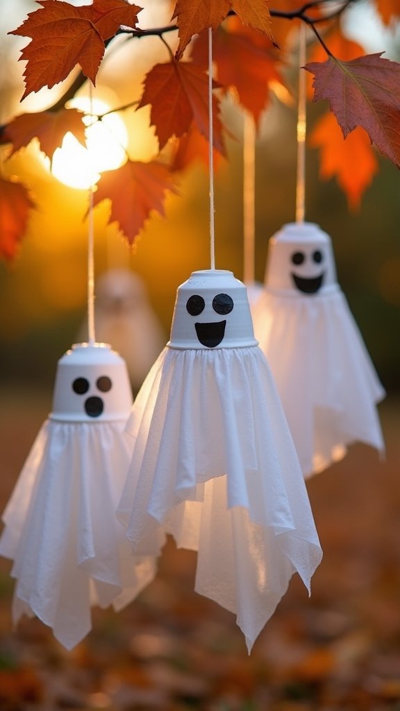 Flying Paper Cup Ghosts