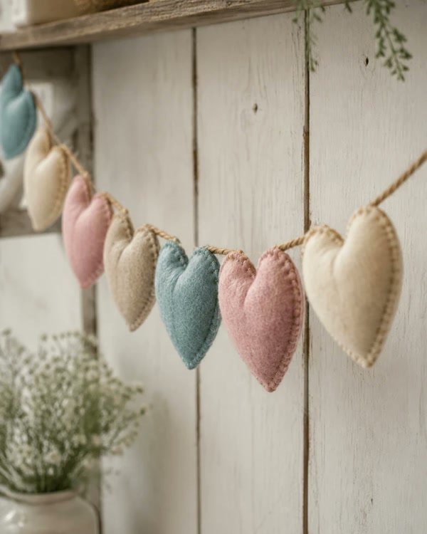 Sweet Felt Heart Garland