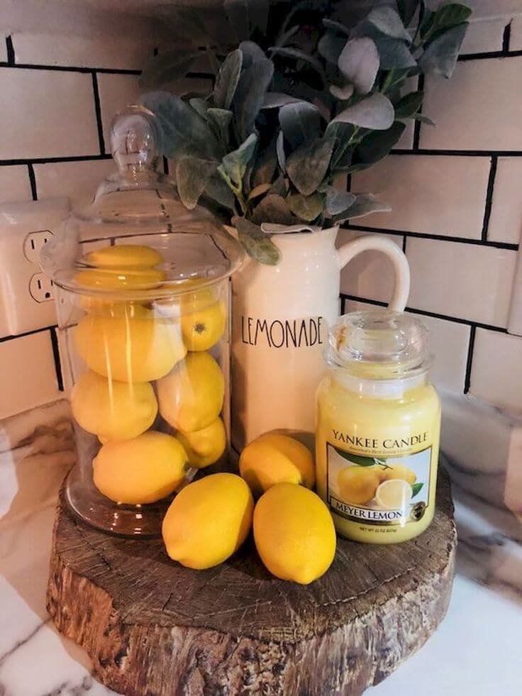 Summer lemons on your kitchen counter