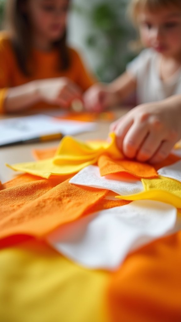 Fabric Candy Corn Collage