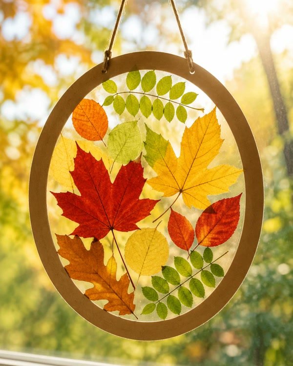 Pressed Leaf Suncatcher